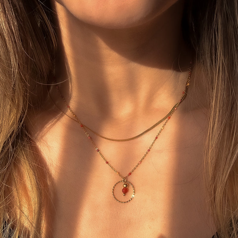 Collier duo Rubis